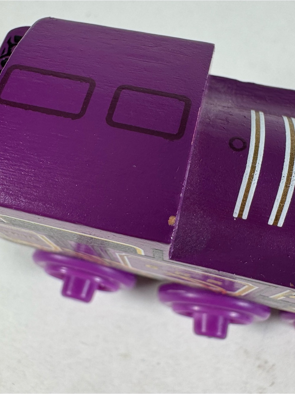 Thomas And Friends Dynamite Ryan Train Car Purple Black Wooden Plastic 3" GGH26 - Picture 9 of 9